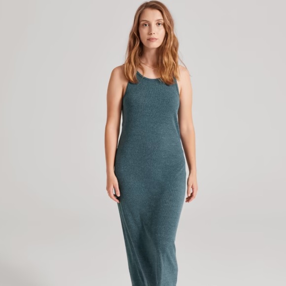 allbirds Dresses & Skirts - Allbirds Women’s Trino Ribbed Dress in Shadow Teal Large NWT